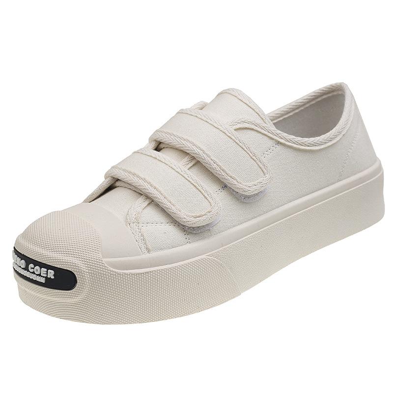 Minority Velcro Canvas Shoes Women's  Spring Korean Version of The New Casual All-match Thick-soled Sports Shoes Trend