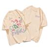 Unisex Plus Size Retro Cotton Short-Sleeve T-Shirt, Chic Hong Kong Style Loose Fit