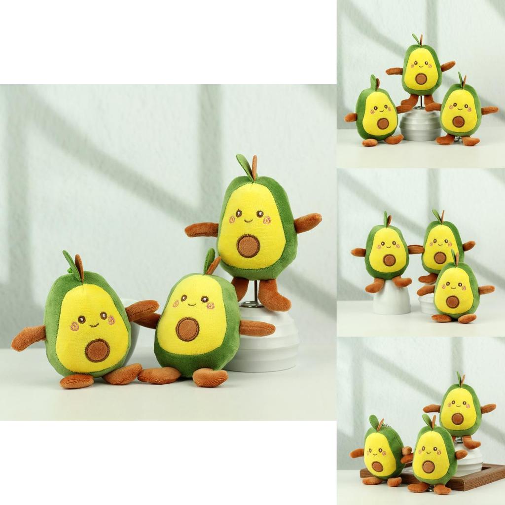 Charming Four-inch Avocado Stuffed Toy Keychain Ideal For Kids Backpack Accessories