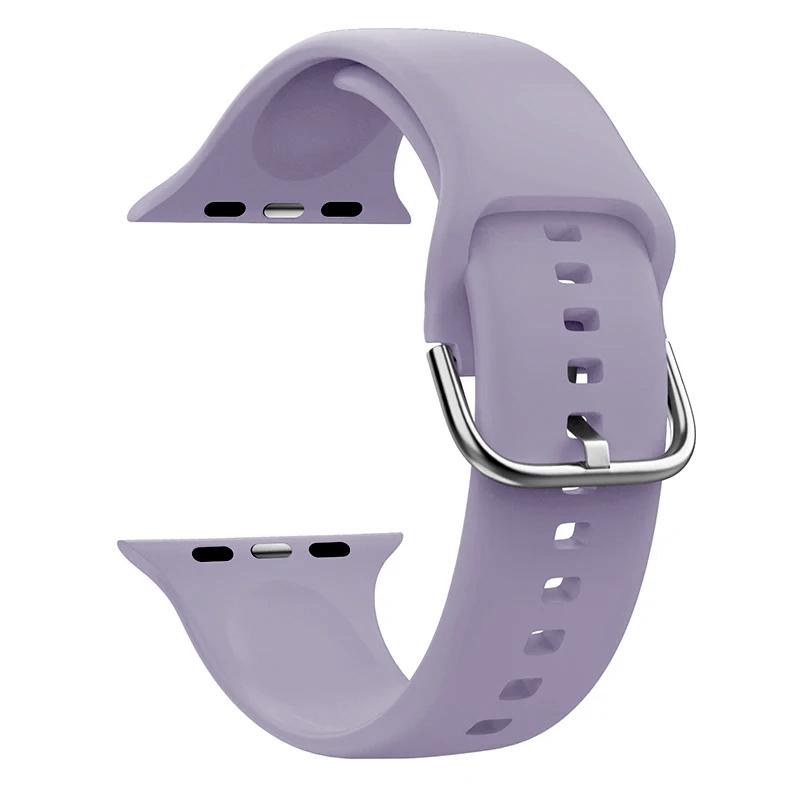 Strap For Apple Watch Band 44mm 45mm 49mm 42mm 41mm 40mm Accessories Silicone Bracelet Correa iWatch Series 8 9 Ultra SE 6 7 5 4