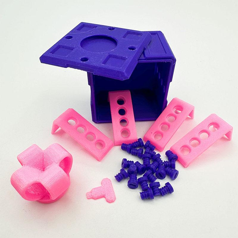 3D printed surprise Christmas box with Christmas atmosphere decorations and ornaments that can be freely twisted and decompresse