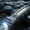1/2/3Pcs 180 Degrees Rotating Head Flashlight Magnetic Dual Beam LED Work Light USB Rechargeable Pocket-Size Outdoor Camping EDC Lamp