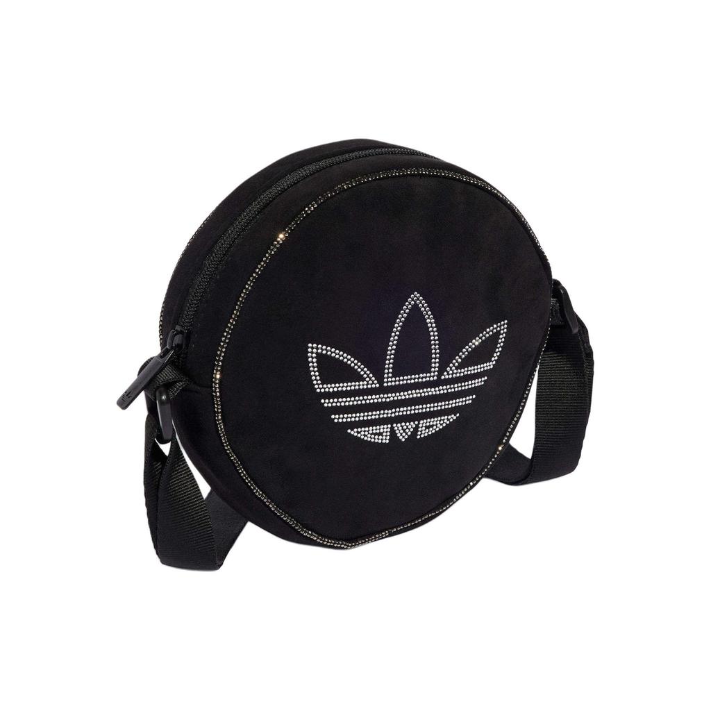 New Adidas Originals Recycled Eco Friendly Polyester Small Round Bag Shoulder Bag Crossbody Bag Regular Women's Black IT7387