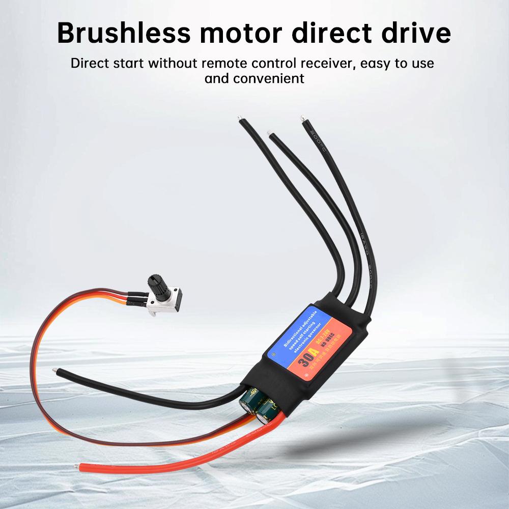 30A 60A ESC Brushless Motor Driver Bidirectional Unidirectional Self-starting ESC Forward/Reverse DIY Fan Modification Module