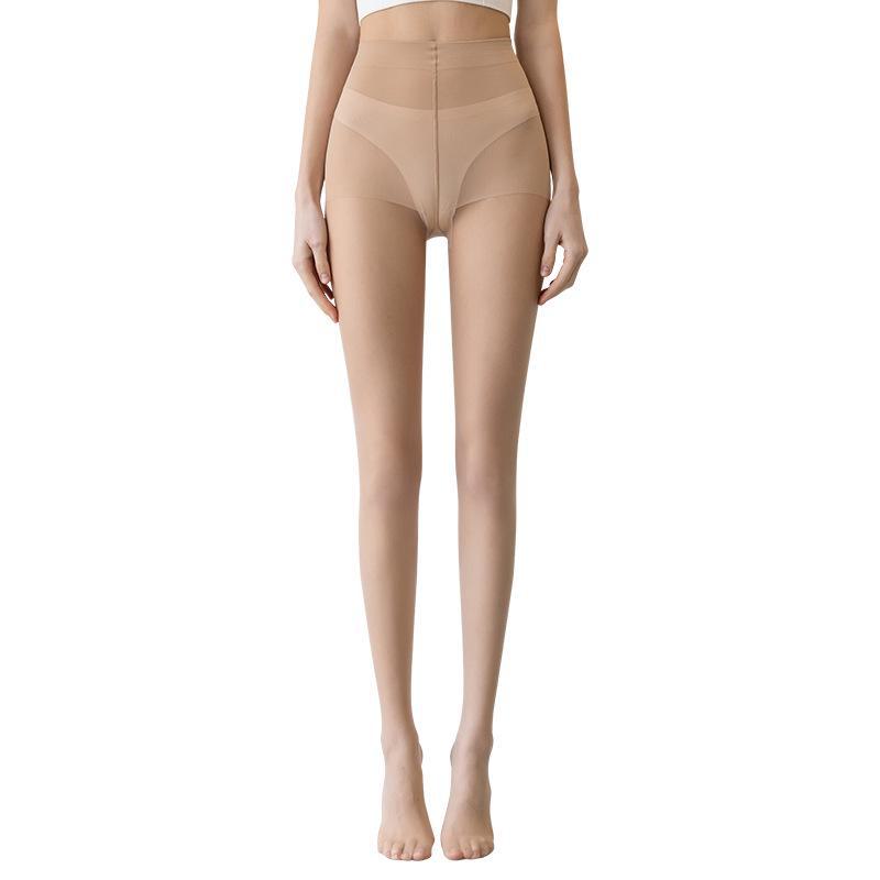 Ultracienkie Niewidoczne Czarne Pończochy dla Kobiet, Wiosna/Lato, Koloru Cielistego, Rozmiar Plus