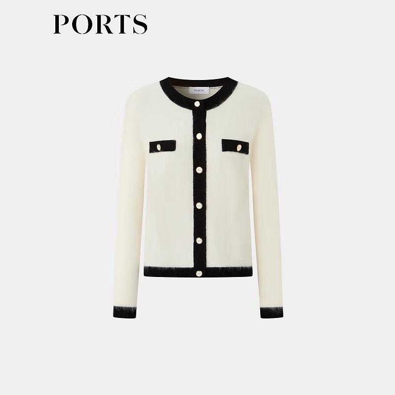 Ports Women's Contrast-Trim Cashmere Cardigan