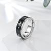 Metal Cross Ring For Men Women Black Silver Color Stainless Steel Ring Punk Gothic Simple Accessories Christian Jewelry Gift