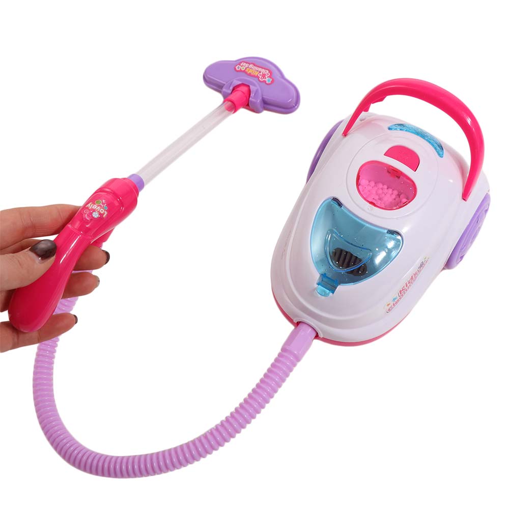 Working Function Electric Vacuum Toy with Sound Light Pretend Play Toys Kids Gifs