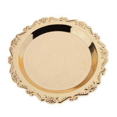 Dezertní servírovací talíř Zlatá mísa Ovocné potřeby pro narozeninovou oslavu 20 cm