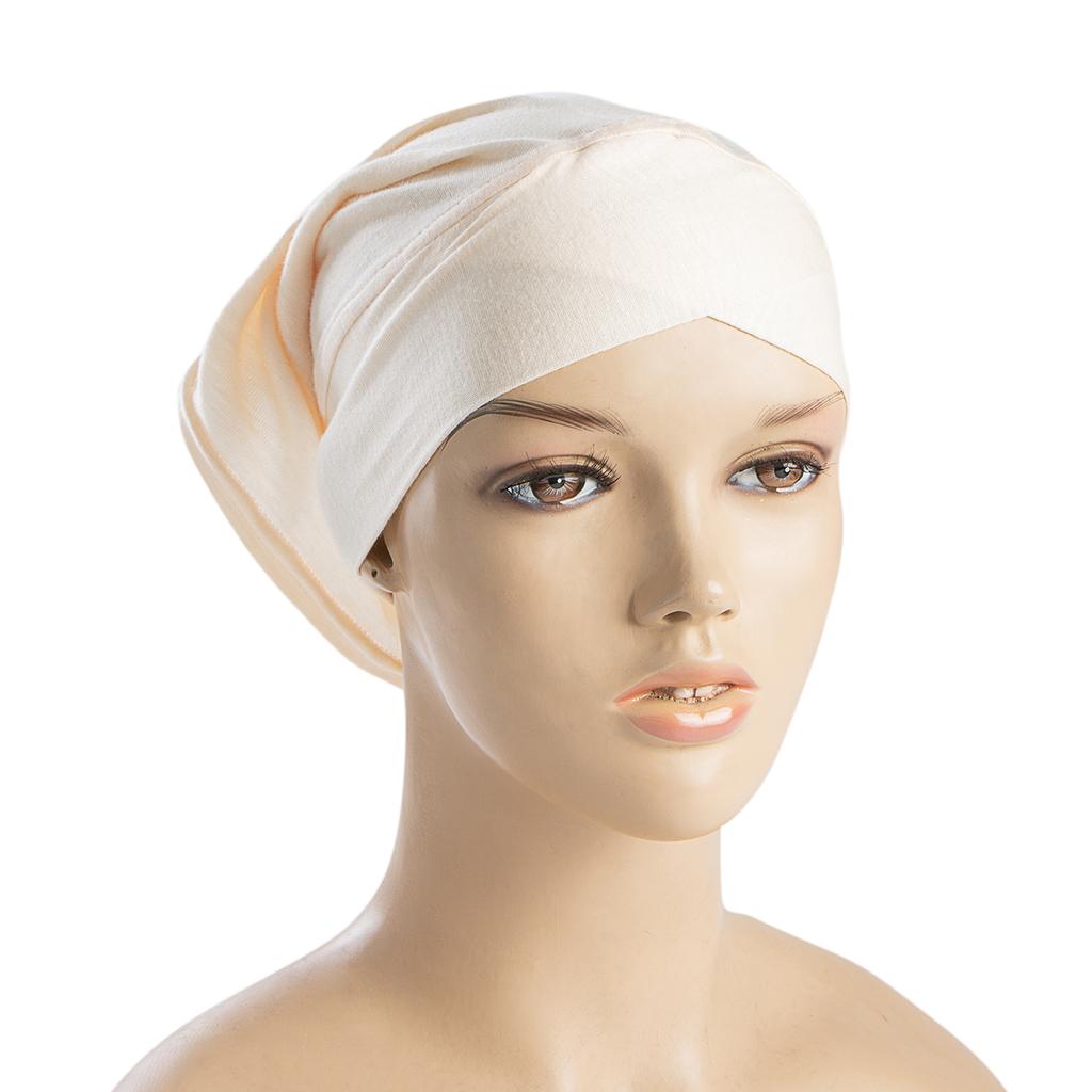 Cotton Jersey Inner Hijab Muslim Headscarf Under Scarf Hijab Cap Islamic Women Turban Underscarf Hat Ready To Wear Solid Color