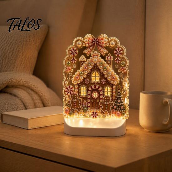 Holiday Gifts for Friends Christmas Pearl Light Ornaments Home Decor, Acrylic LED Decorative Colleagues Lamp with Soft Glow Bedroom Bookshelf