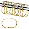 12pcs Oval Shower Curtain Hooks Rings Iron Gliding Hooks  For Bathroom Curtains Rods