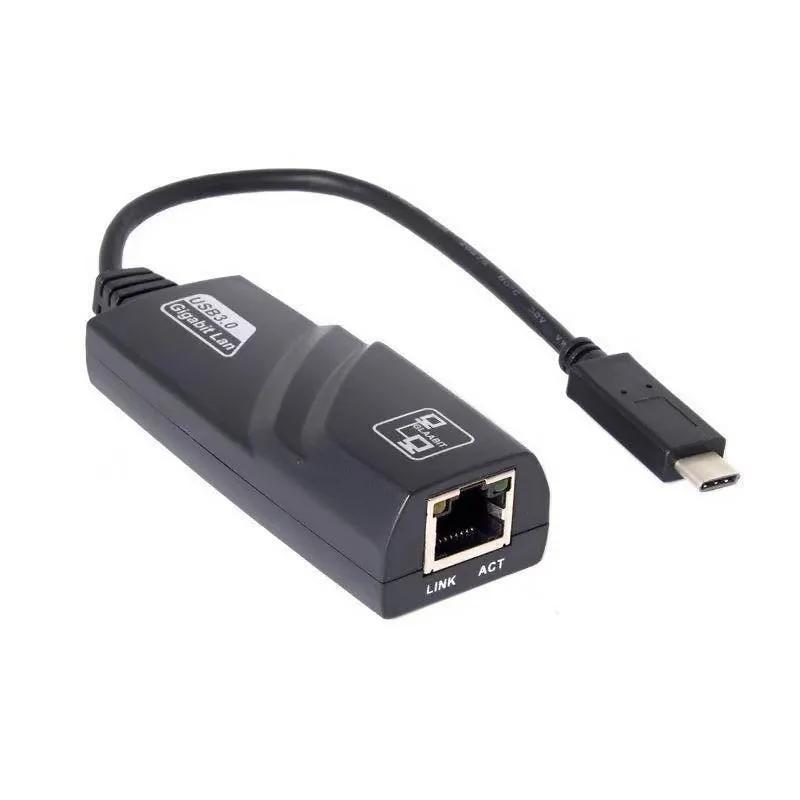USB Ethernet Adapter Type C USB 3.0 To Gigabit Network Adapter Supports Speeds Up To 10/100/1000 Mbps For Macbook, Mac Pro XPS