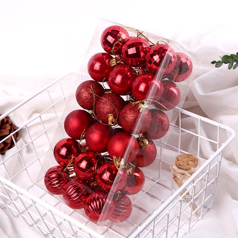 36Pcs Christmas Tree Balls Hanging Pendant Plastic Colorful Balls Ornament Set Christmas Home Decoration 2025 Navidad New Year