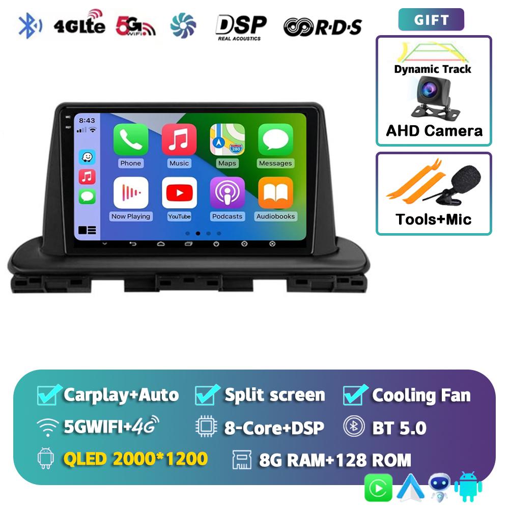 Android 14 Carplay Auto Car Radio For Kia Cerato 4 IV 2018 2019 2020 2021 Multimedia Video Player GPS Navigation DSP Stereo WIFI