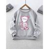 European Sizes Kids' Round Neck Sweatshirt Fashion Print Top