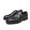 Men Monks Loafers Shoes Wedding Party Shoes Black Formal Business Leather Dress Prom Shoes Plus Size