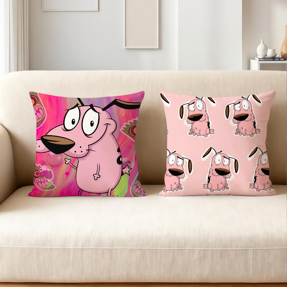 Housse de coussin C-Courage le C-Lâche-S Chien Décoration de Maison Housse de Coussin Convient Pour Chambre à Coucher Voiture Bureau Canapé