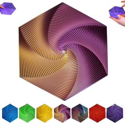 Fraktal Fidget Altıgen, 3D Baskılı Renkli Fidget Fraktal Altıgen Oyuncak, Komik Altıgen Bozulma Stres Giderici Fidget Cep Oyuncağı