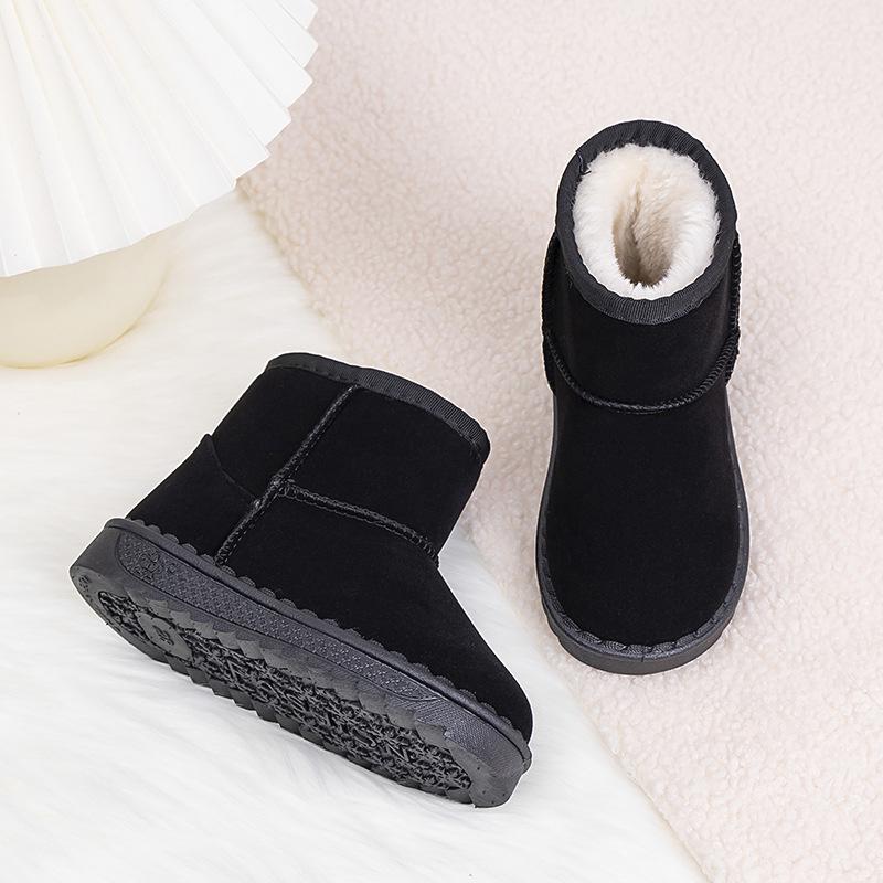 2025 Winter New Children's Snow Boots - Boys' & Girls' Warm Cotton Shoes with Extra Velvet