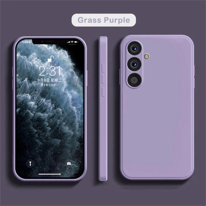 For Samsung A54 5G Case Liquid Silicone Camera Lens Protector Phone Cases For Samsung Galaxy A54 A55 A15 5G Soft Back Cover