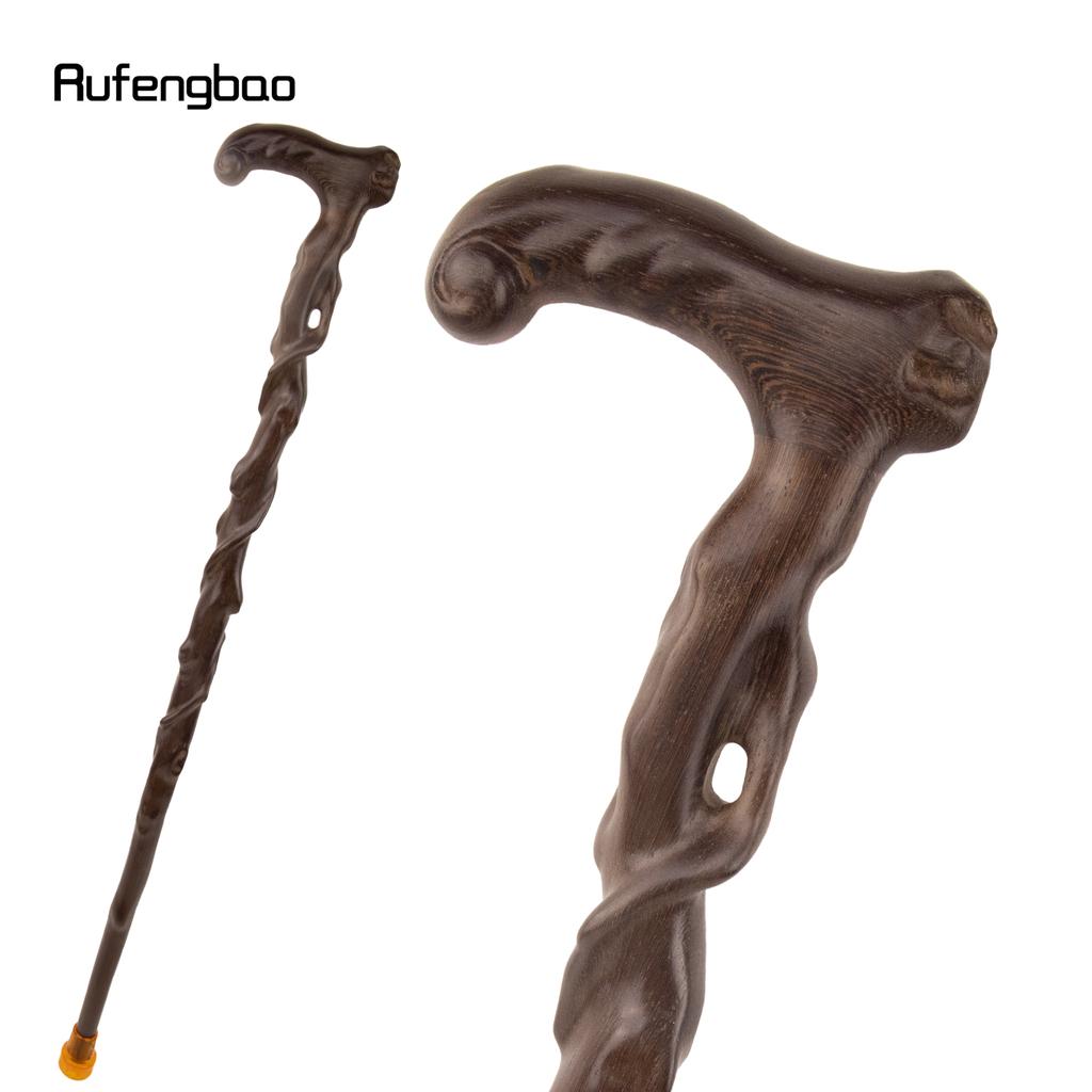 Brown Tree Root Wooden Single Joint Walking Stick Decorative Cospaly Party Walking Cane Halloween Mace Crutch Wand Crosier 93cm