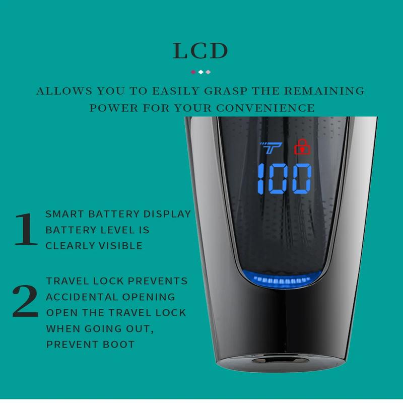 VGR 070 Hair Clipper Oil Head Electric Hair Clipper Hair Salon Professional Home Carving Bald Head LCD Digital Display Hair Clipper Beard Trimmer