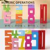 Wooden Digital Building Blocks Large Particle Stacking Blocks 3D Digital Puzzle  Children's Toy