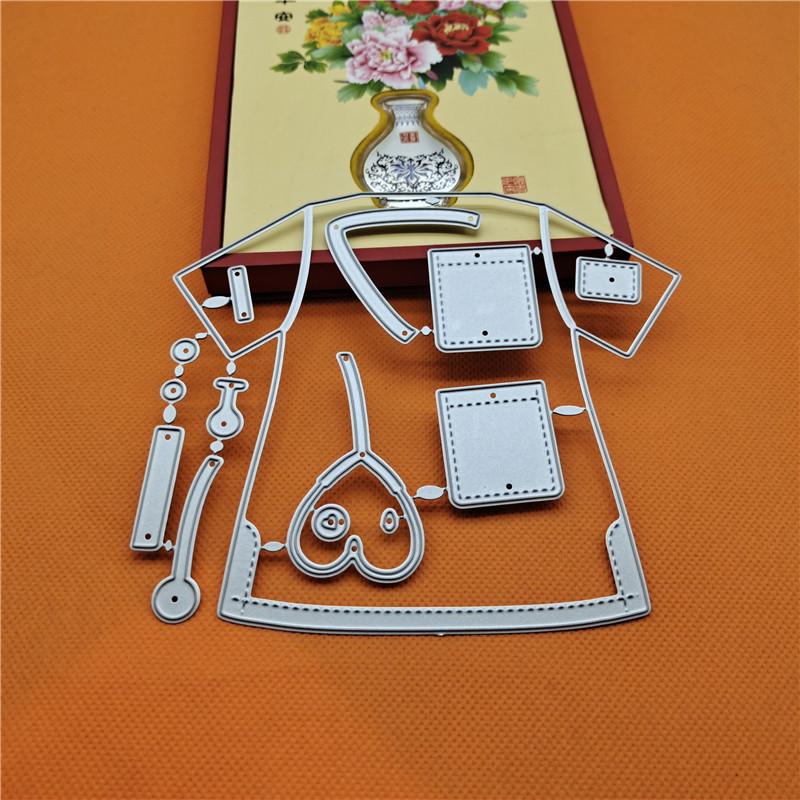 Nurse Clothes Metal Cutting Dies Scrapbooking for Card Making DIY Embossing Cuts Craft Die Paper Cards Embossing Die