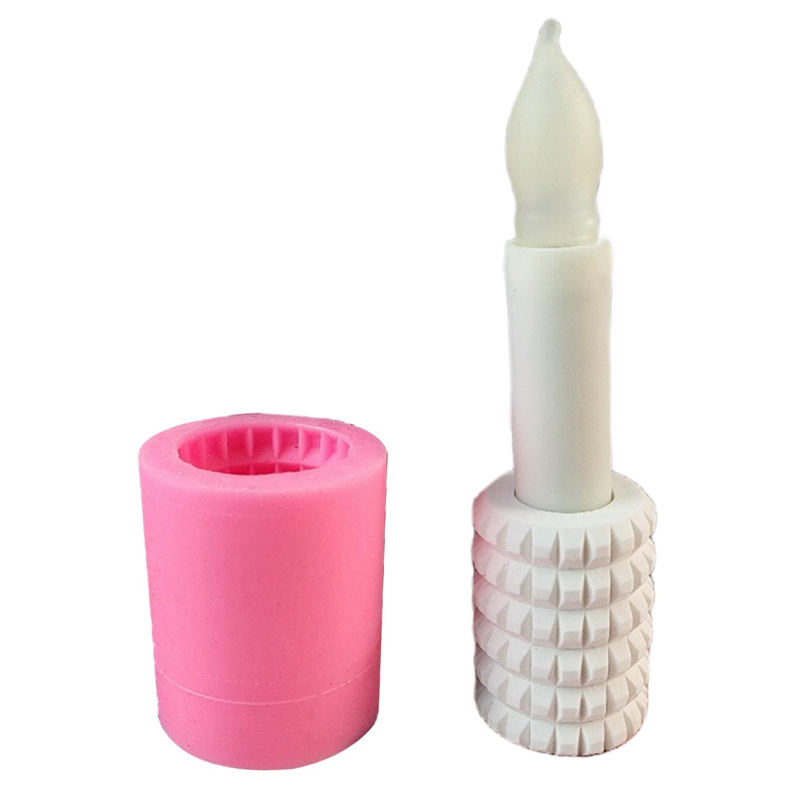 

Форма для подсвечника с точечным узором в форме цилиндра, декоративная силиконовая форма для изготовления подсвечников с волнистыми точками 117