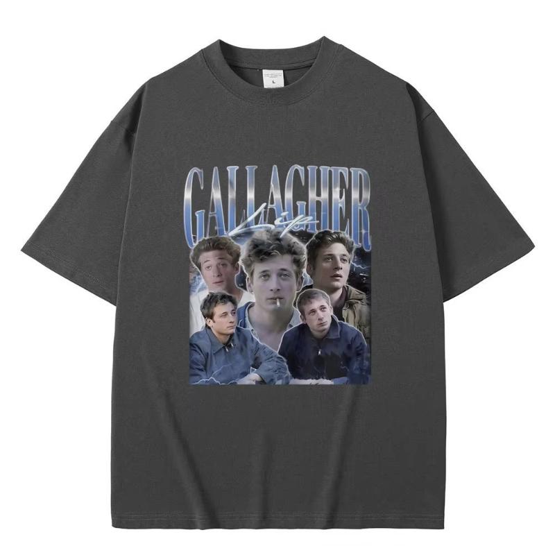 Lip Gallagher Graphic Print T Shirts Unisex Women Vintage Gothic Tshirt Unisex Womens Fashion Oversized Streetwear Unisex Casual Tees