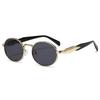 2 Pairs of Vintage Oval Frame Metal Fashion Glasses for Men and Women, Suitable for Kayaking and Daily Leisure