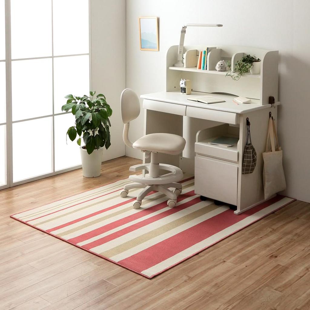 Ikehiko Rug Carpet Mat Segria Desk Carpet Pink 133 X 170cm Washable Scratch Prevention New Life Approx. #4723839