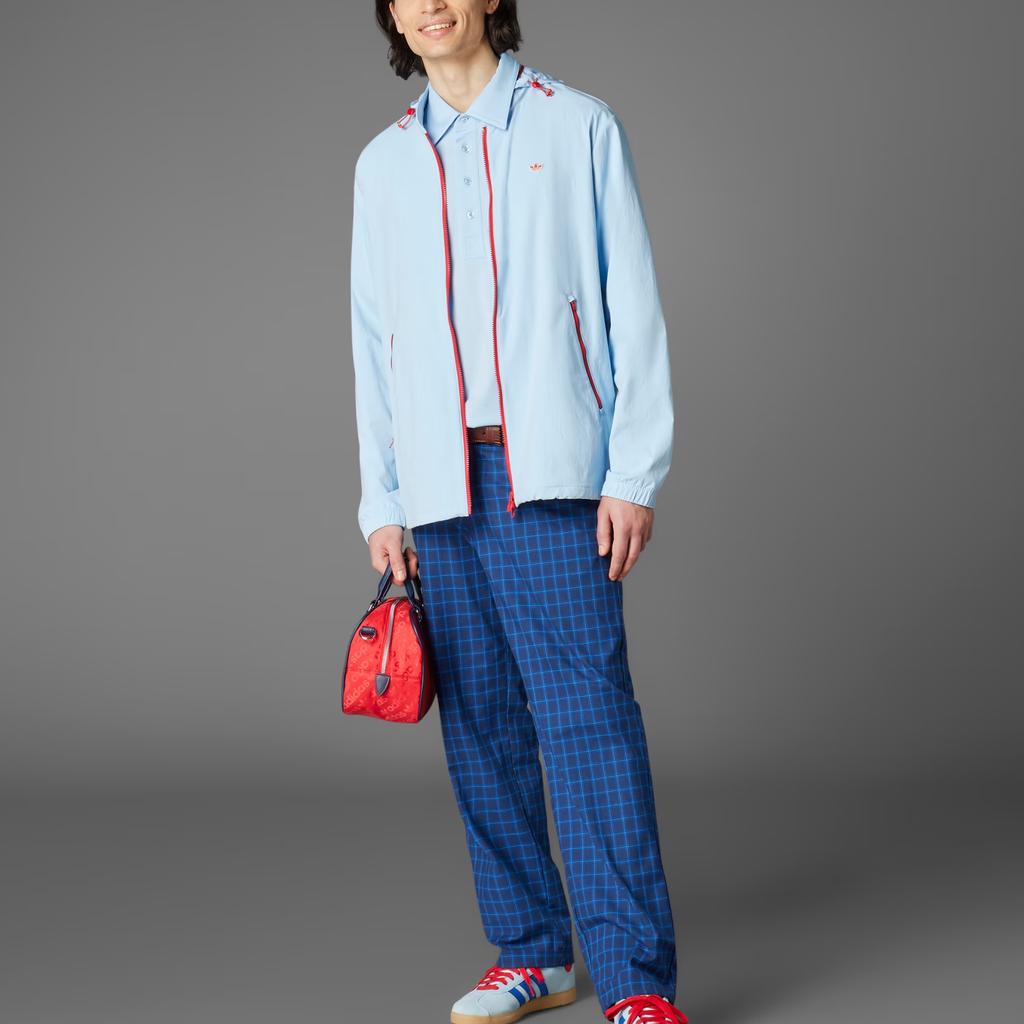 Adidas Originals Convertible Hooded Golf Fashionable Versatile Zip Long Sleeve Jacket Men Jackets Clear-Sky JF5013