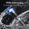 100000LM Flashlight XHP360 Torch Self-protection Lantern Zoomable Lamp Waterproof Flash Light Long Straps Portable Torch Light