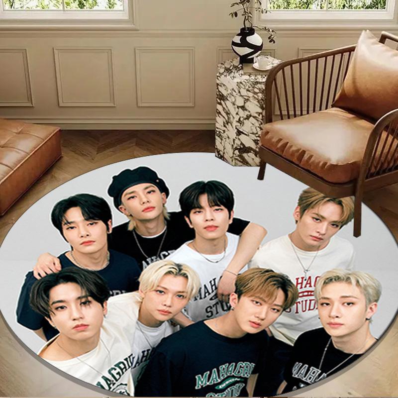 Kpop Stray  Round Rug for Livingroom,Bedroom, Palyroom, Chair Rug, Area Rug, Circle Carpet, Large Size Fan Christmas Gift
