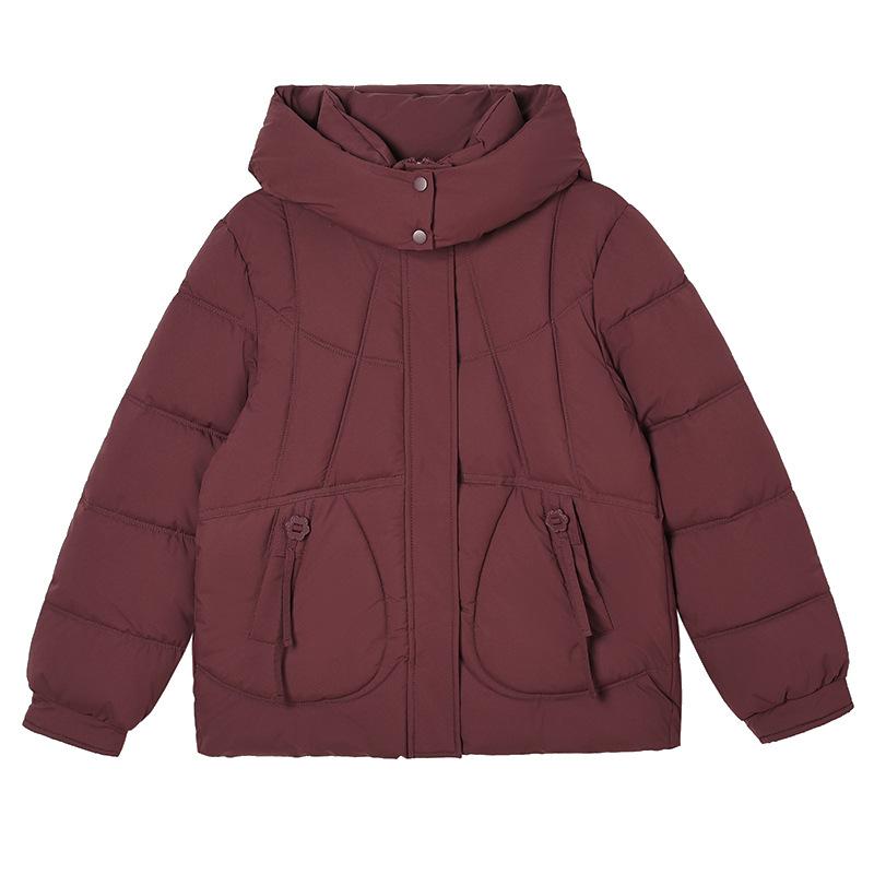 Plus size XL women's short hooded winter new cotton-padded jacket loose warm cotton-padded jacket top