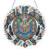 2D Flat DIY Irregular Shaped Drilling Diamond Painting Clock Pendant Diamond Art Clock Pendant Kit for Living Room Decoration