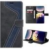 Case for Xiaomi Redmi Note 14 Pro 5G, Scratch-Resistant Shockproof Synthetic Leather Navy Blue