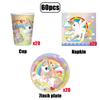 Cartoon Rainbow Unicorn Birthday Decoration Balloon Unicorn Plate Tablecloth Cake Decoration Party Supplies Birthday Gift