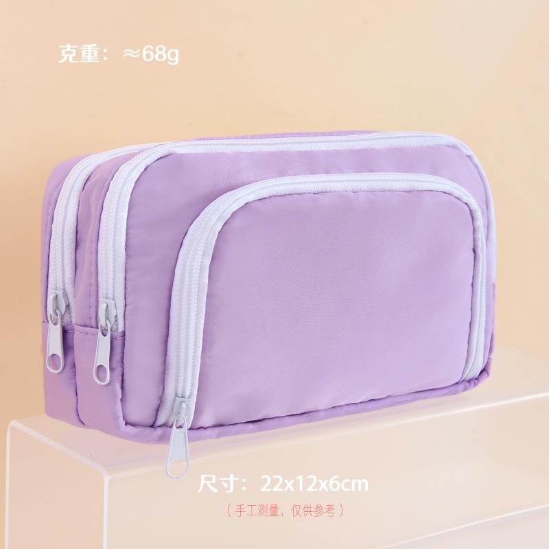 Front Window Stationery Box New Student Pencil Case Ins Large Capacity Simple Girl Cosmetic Bag Storage Bag Pencil Case