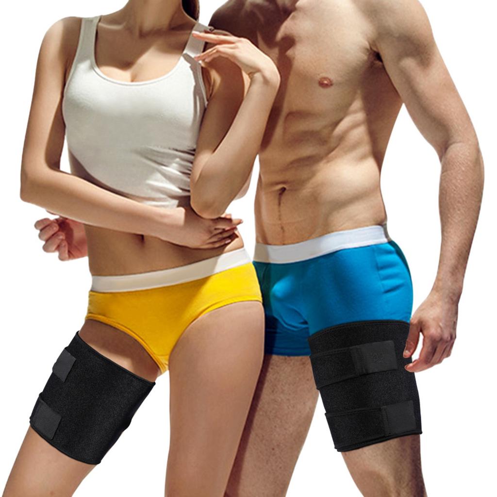 Supporto per Coscia per Sollievo dal Dolore ai Muscoli Posteriori della Coscia, Quadricipiti e Inguine, Fasciatura Compressiva Regolabile