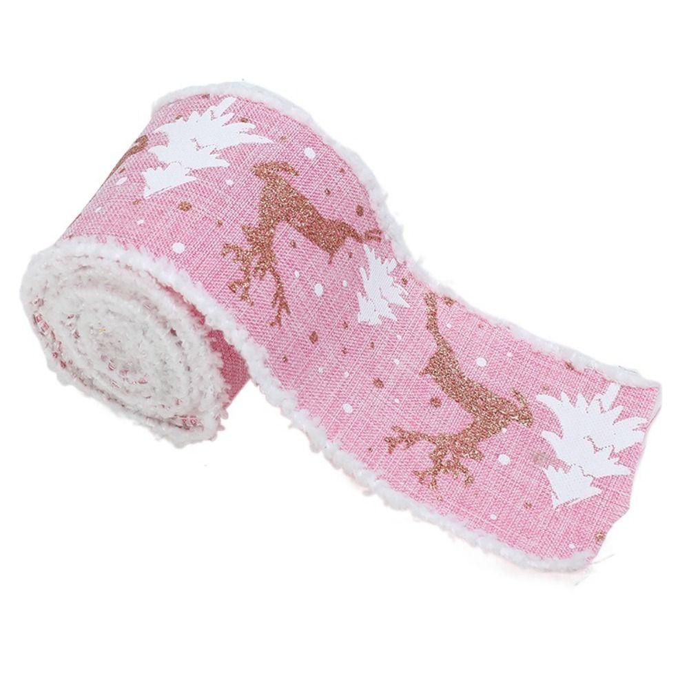 

Красный/Серый/Розовый Белый Бархатный Лось Лента Ткань Украшение Подарочной Коробки Рождественские Подарки розовый