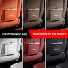 Car Garbage Bin Leather Magnet Closure Design Waterproof Car Trash Bag Badge Stickers For Mercedes Benz AMG W203 W204 W205 W209