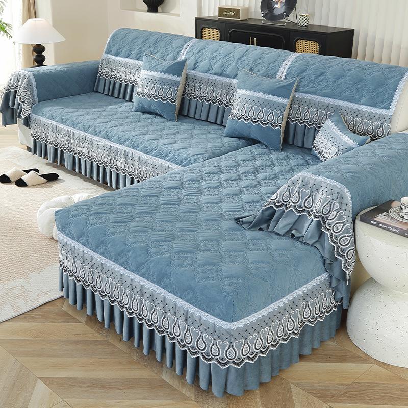 Almofada de Sofá Chenille Moderna Simples Antiderrapante Universal para Quatro Estações