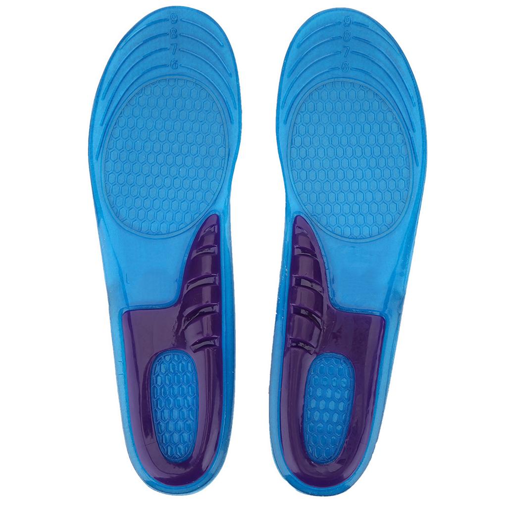 Unisex Sports Shoe Pads Silicone Soft Anti Shock Insloes Foot  or (S)