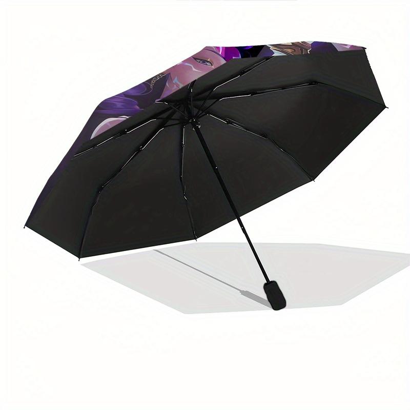 KPop Demon Hunters Automatic opening and closing folding Umbrella with 8-rib frame and compact travel design, perfect for all occasions | St