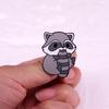 Adorable Raccoon Lapel Pin Brooch