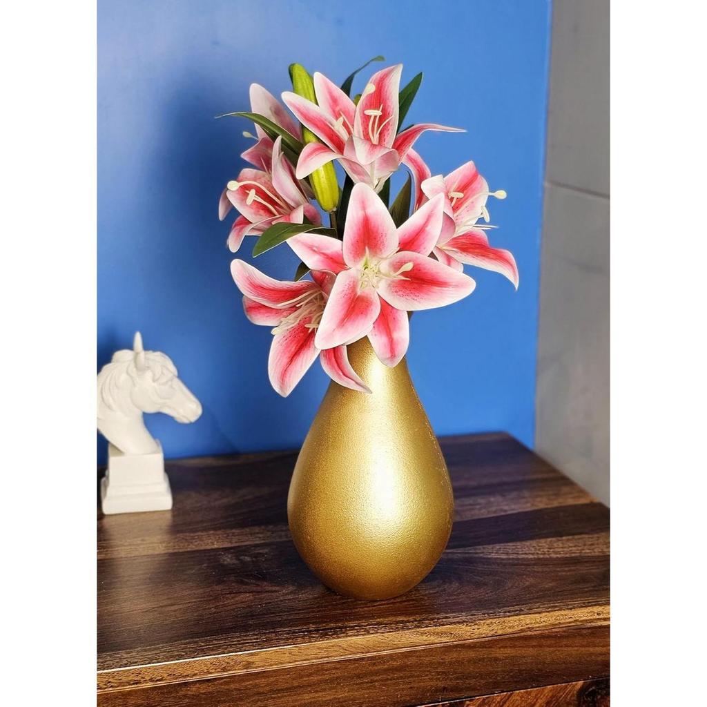 1 Pc Wooden Vase for Home Decor | Decorative Aesthetic Showpiece for Living Room, Bedroom, Office, Balcony, Center Table | Lightweight,