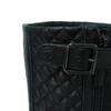 Used Matelasse COCO Mark Engineer G28566 7900 34" Quilted Side Zip Engineer Belt, Size 8.3" (10097) CC Mark Black